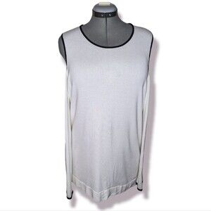 NWT Women's Calvin Klein White Long Sleeve Cold Shoulder Top, Large